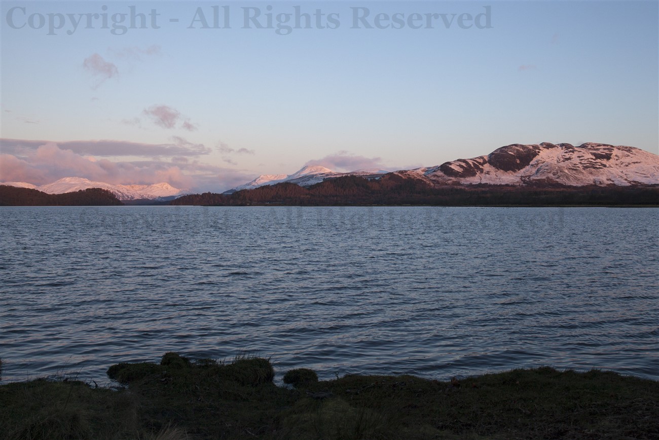 Sunrise over Inchcailloch and Ben Lomond