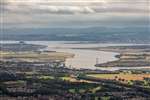 View south-east from Dumyat to Alloa and Grangemouth