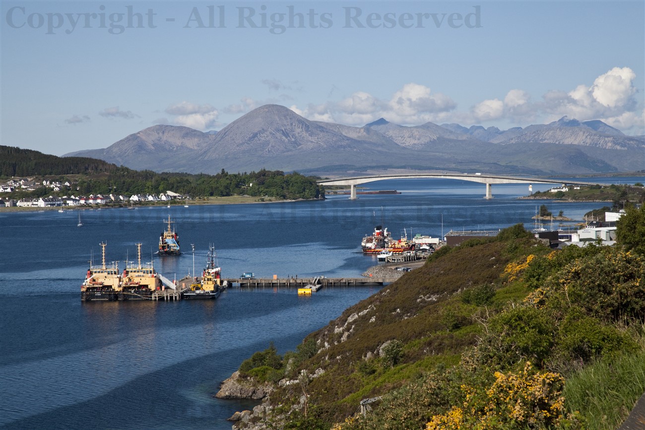 Red Cuillin, Black Cuillin, Kyle of Lochalsh and the Skye Bridge