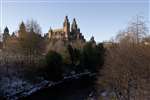 Glasgow Art Gallery and Museum, with the River Kelvin in winter