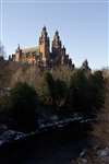 Glasgow Art Gallery and Museum, with the River Kelvin in winter