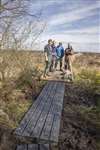 The Bog Squad with a new board walk section at Braehead Moss