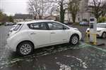 Nissan Leaf at ChargePlace Scotland chargepoint, Linlithgow