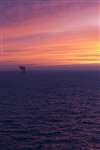 Sunset over the Amethyst gas field, North Sea