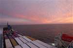North Sea sunset from the bridge deck of Tor Finlandia