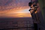 North Sea sunset from the bridge deck of Tor Finlandia