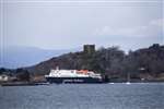 MV Clansman passes Dunollie Castle, Oban