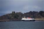 MV Isle of Mull passing Dunollie Castle, Oban