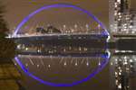 Clydeside, Glasgow by night, River Clyde, Clyde Arc or Squinty Bridge