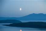 Moon setting above Cumbraes and Arran