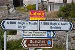 Gaelic signposts, Castlebay, Barra, Bagh a' Chaisteil, Barraigh