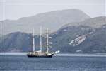 Ardnamurchan, with a sail training ship in the Sound of Mull
